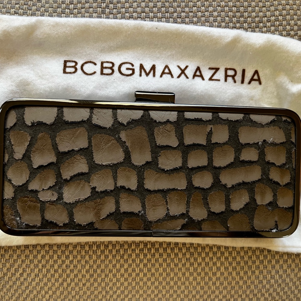 BCBGMaxAzria Black and Brown Patterned Phone Case